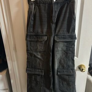 H&M Women's Black Cargo Jeans